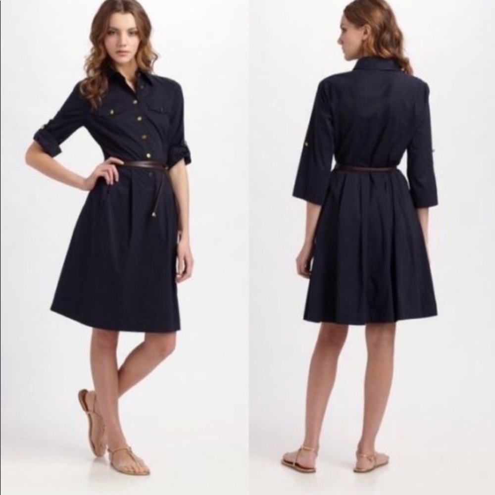 Blythe Stretch Poplin Shirt Dress*